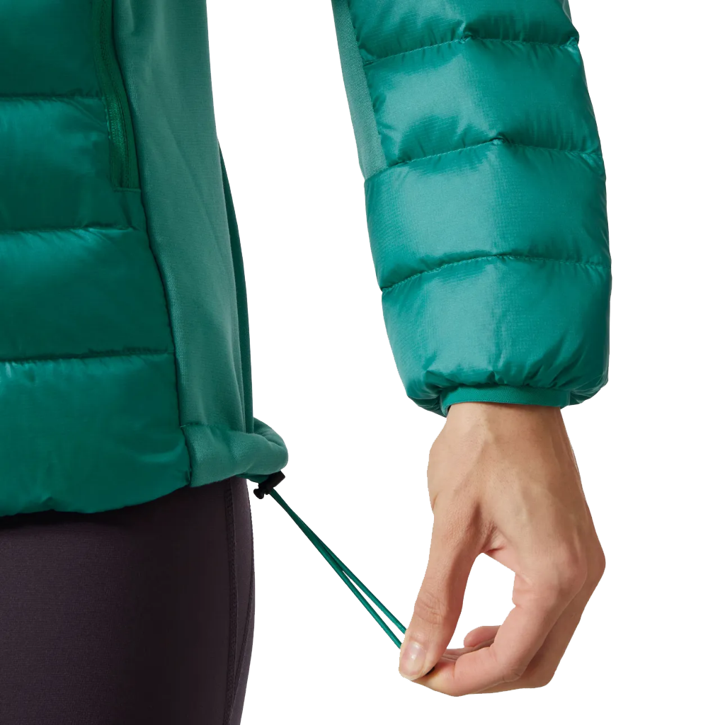 Helly Hansen Women's Verglas Down Hybrid Hooded Jacket 2.0 Signal Green - Booley Galway
