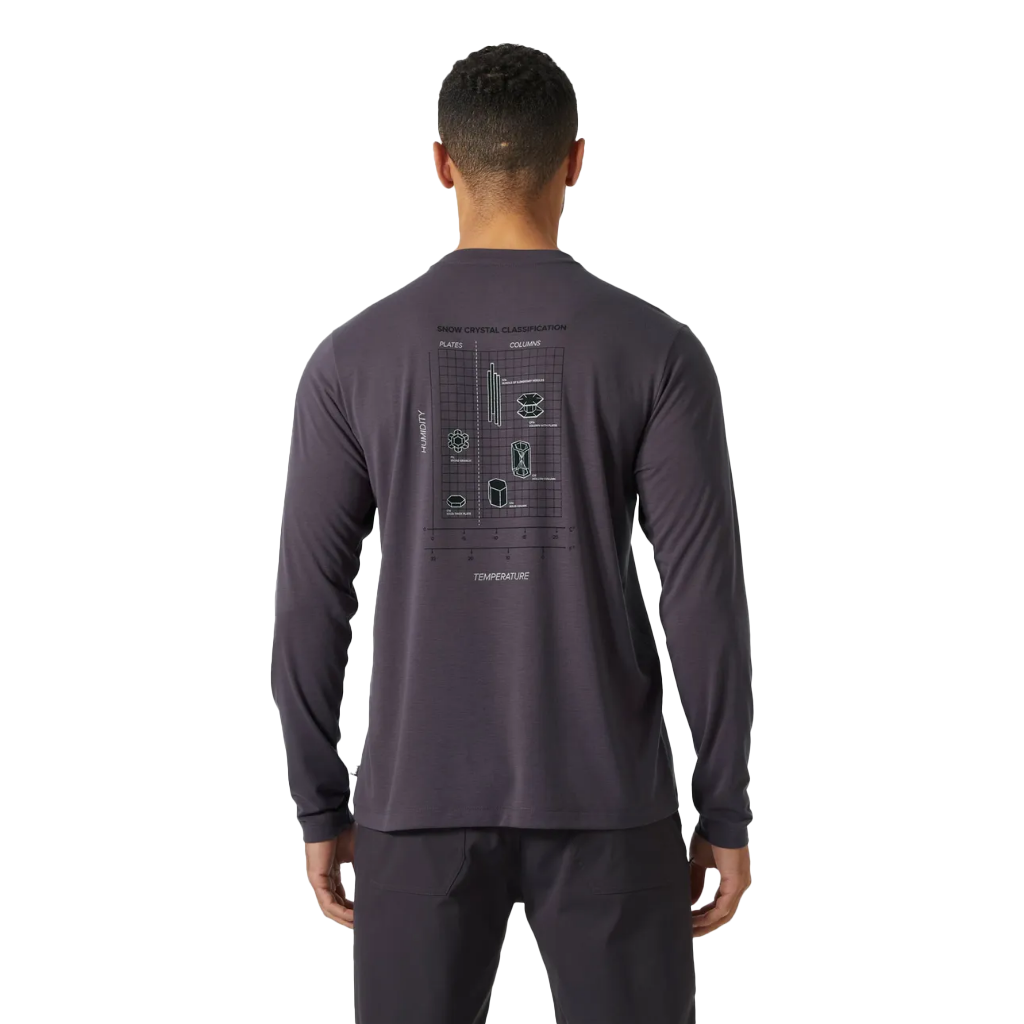 Helly Hansen Men's Skog Graphic L/S Tee Smoked Purple - Booley Galway