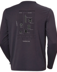 Helly Hansen Men's Skog Graphic L/S Tee Smoked Purple - Booley Galway