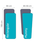 Silk Sleeping Bag Liner - Rectangular - Grey
