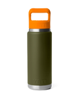 Rambler 26 Oz C Straw Bottle - Olive/King Crab Orange