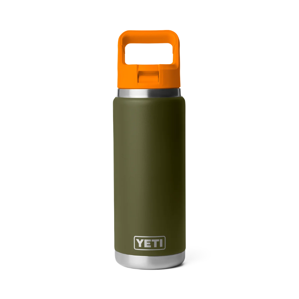 Rambler 26 Oz C Straw Bottle - Olive/King Crab Orange