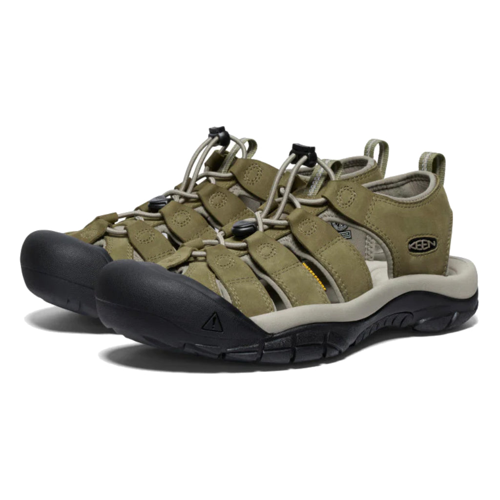Keen Men&#39;s Newport Leather Sandals Martini Olive / Brindle - Booley Galway
