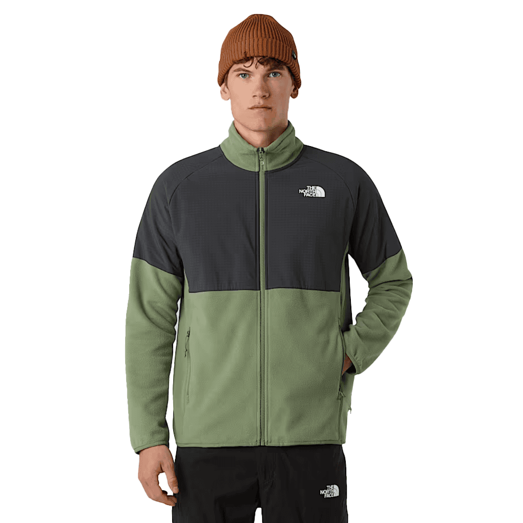 The North Face Men's Glacier Heavyweight Full Zip Fleece Bark Mist / Asphalt Grey - Booley Galway