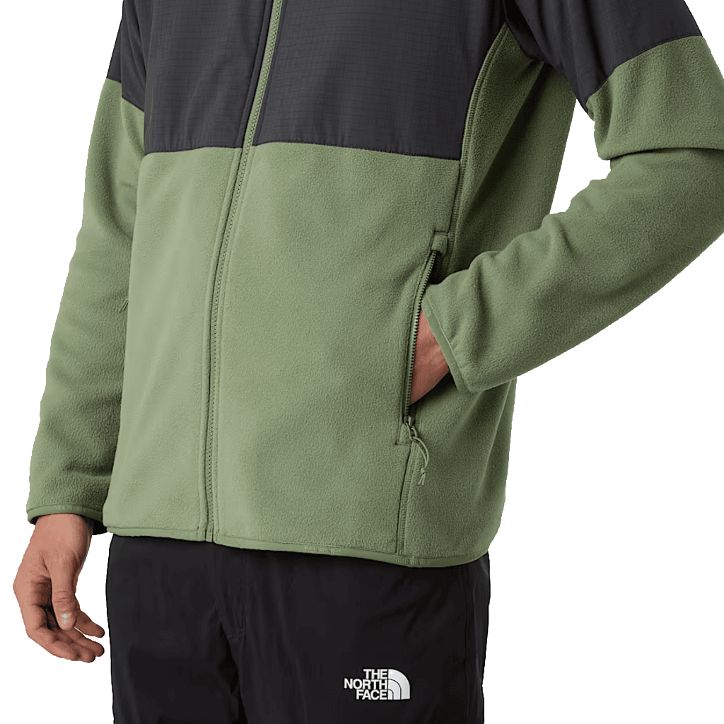 The North Face Men's Glacier Heavyweight Full Zip Fleece Bark Mist / Asphalt Grey - Booley Galway