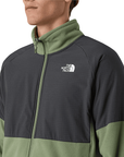 The North Face Men's Glacier Heavyweight Full Zip Fleece Bark Mist / Asphalt Grey - Booley Galway