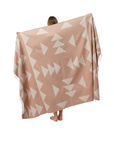 Geo Beach Blanket - Mushroom / Cloud White