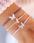 Butterfly in Flight Charm Bracelet - Rose Gold / Vanilla