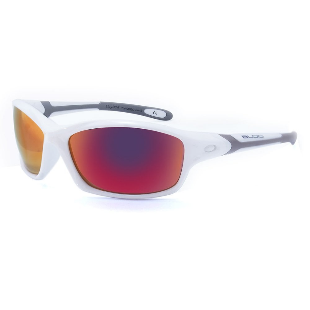 Daytona - Shiny White / Red Mirror Lens