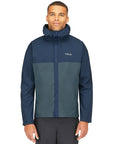 Rab Men's Downpour Eco Waterproof Jacket Tempest Blue / Orion Blue - Booley Galway