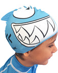 Kids Fancy Shark Swim Cap