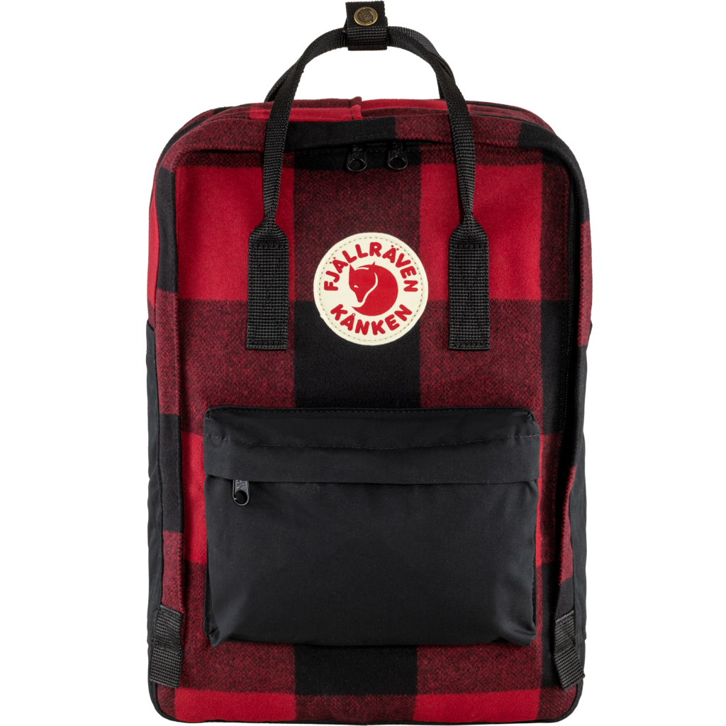 Fjallraven Kanken Re-Wool Laptop 15 in Red / Black - Booley Galway