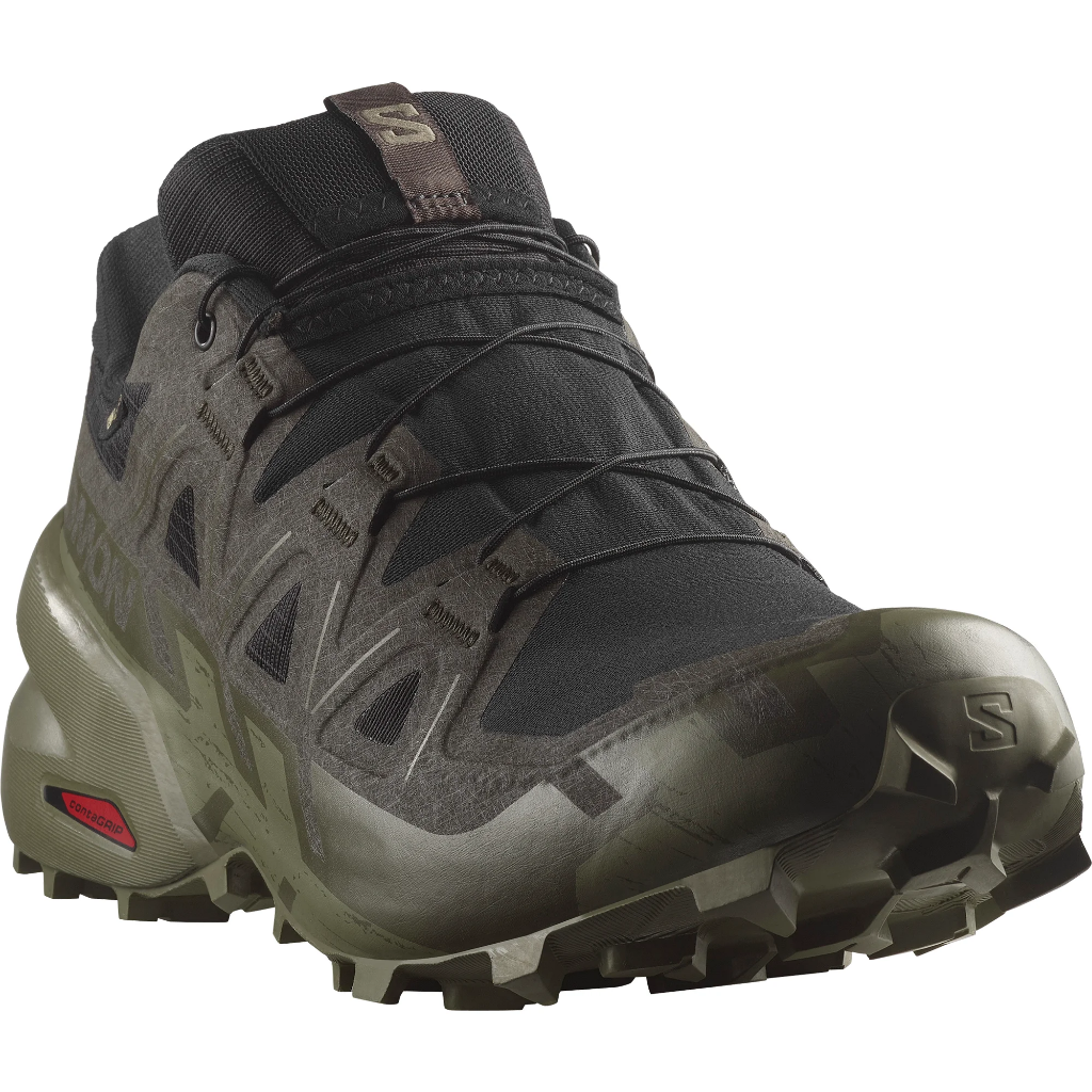 Salomon Men's Speedcross 6 GTX Black / Peat / Deep Lichen Green - Booley Galway