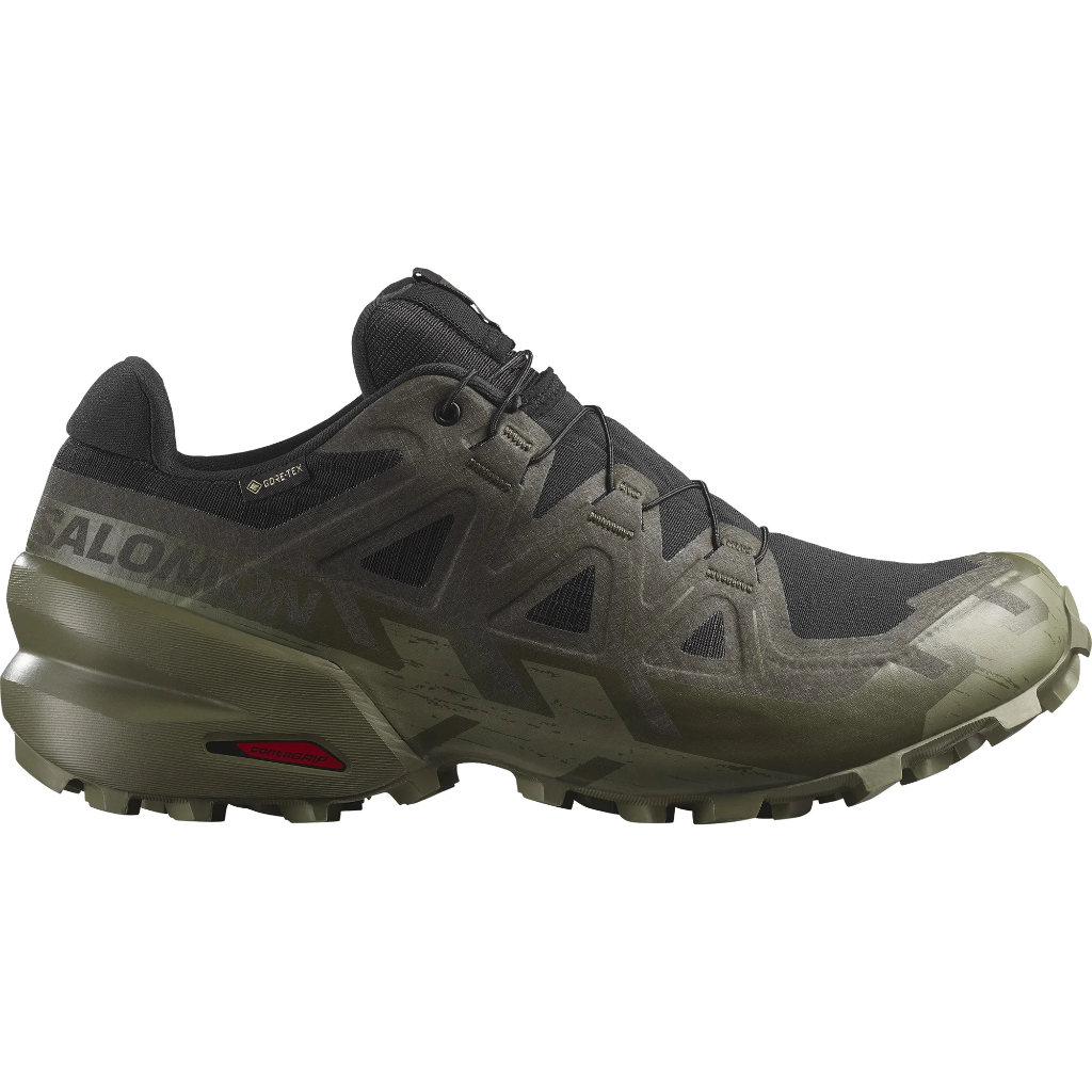 Salomon Men's Speedcross 6 GTX Black / Peat / Deep Lichen Green - Booley Galway