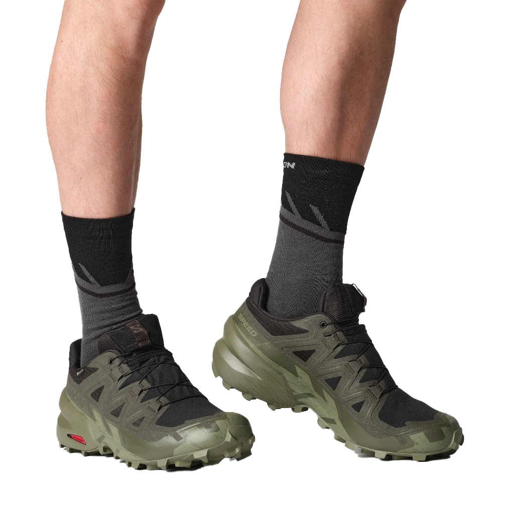 Salomon Men's Speedcross 6 GTX Black / Peat / Deep Lichen Green - Booley Galway