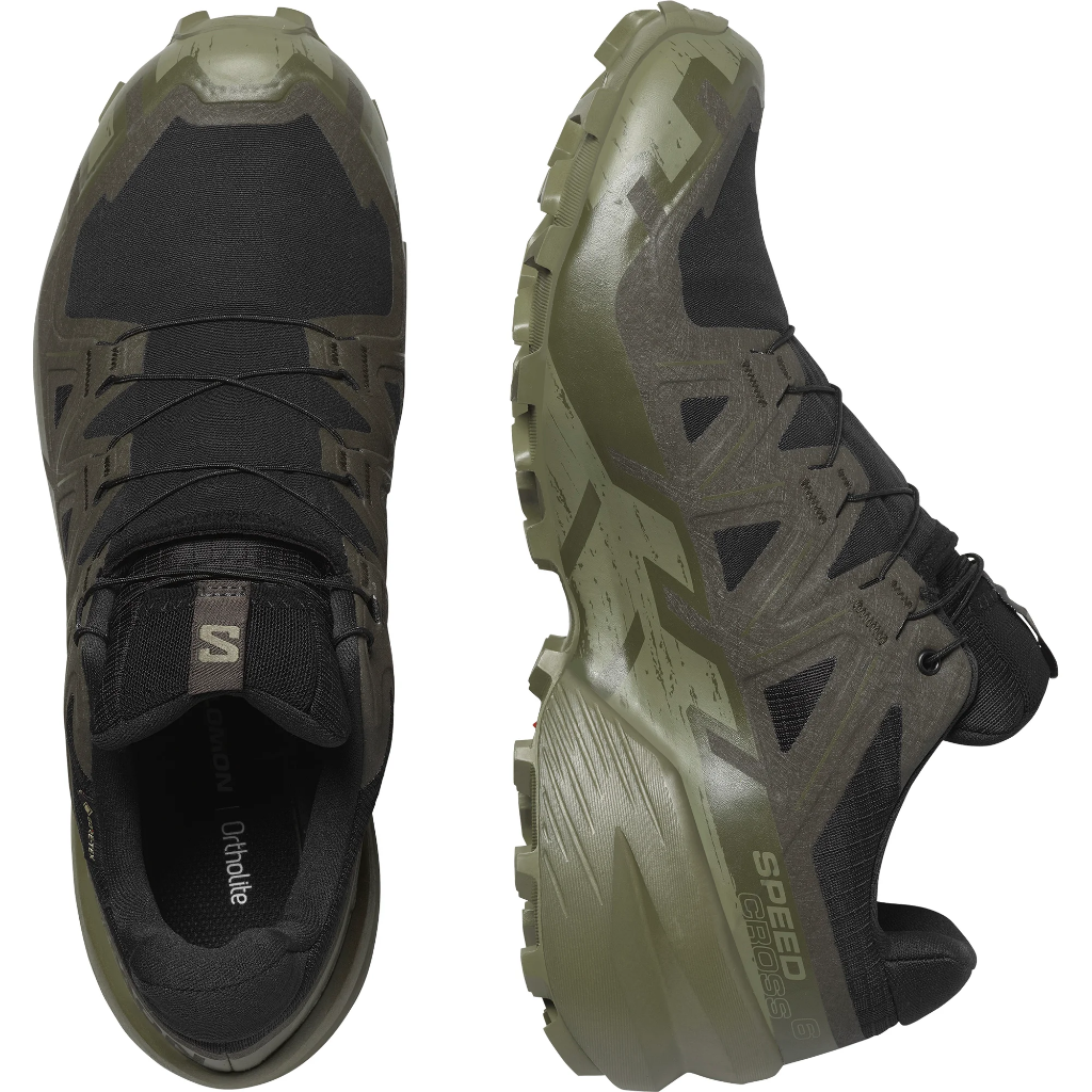 Salomon Men's Speedcross 6 GTX Black / Peat / Deep Lichen Green - Booley Galway