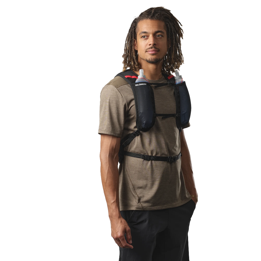 Salomon Cross 12L Black / White / High Risk Red - Booley Galway