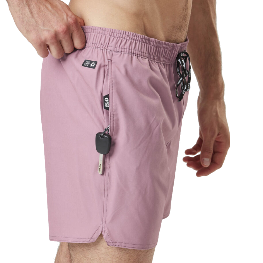 Men's Piau Solid Boardshorts - 15 in - Dusky Orchid