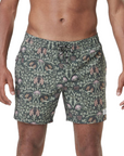 Men's Piau Print Boardshorts - 15 in - Dark Bali