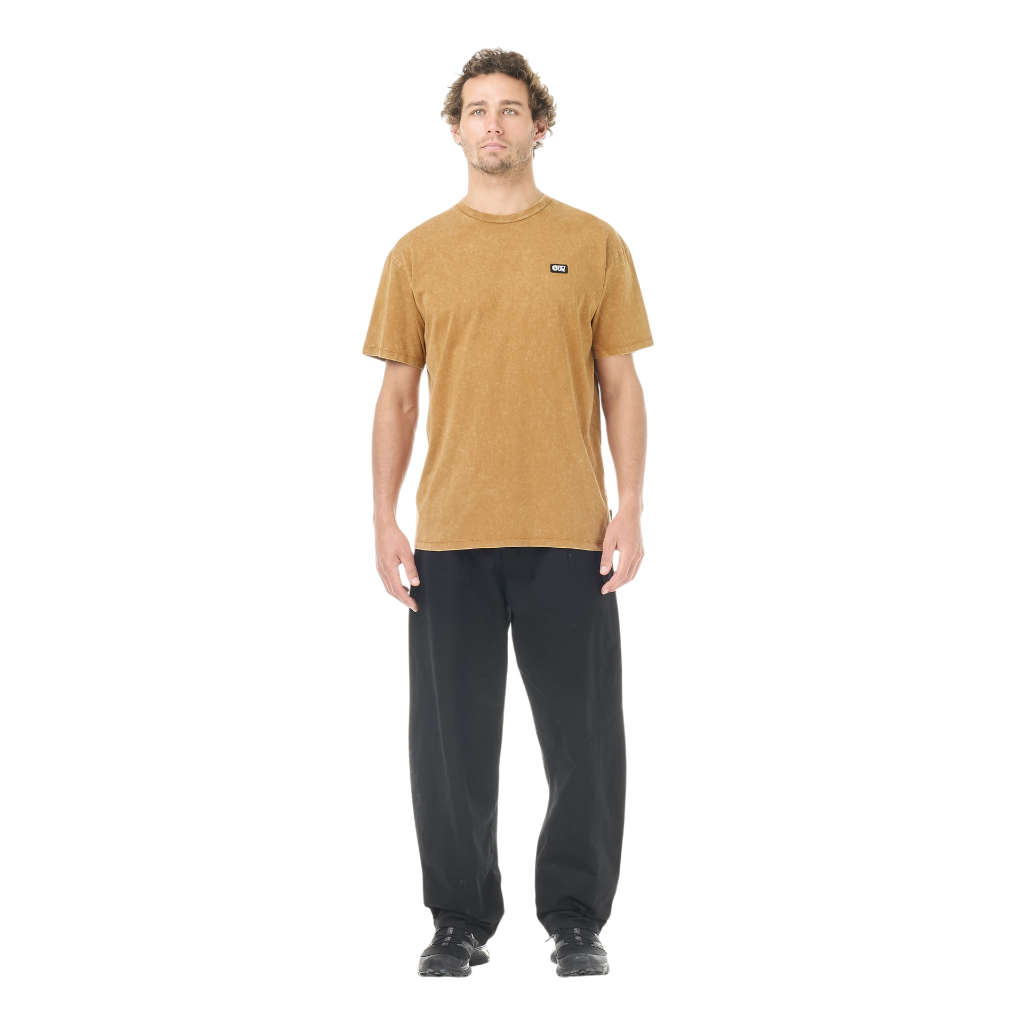 Men's Allin Tee - Camel Coffee Washed