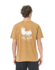Men's Allin Tee - Camel Coffee Washed