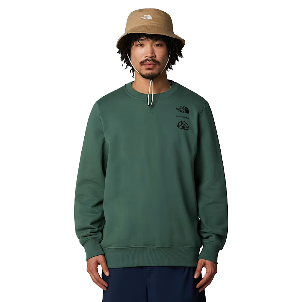 The North Face Men&#39;s Outdoor Graphic Crew Sweatshirt Duck Green - Booley Galway