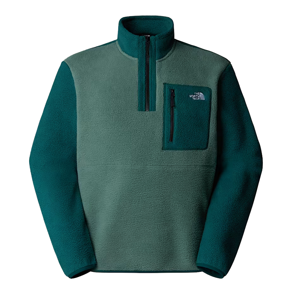 The North Face Men&#39;s Yumiori 1/4 Zip Fleece Duck Green / Deep Nori / TNF Black - Booley Galway