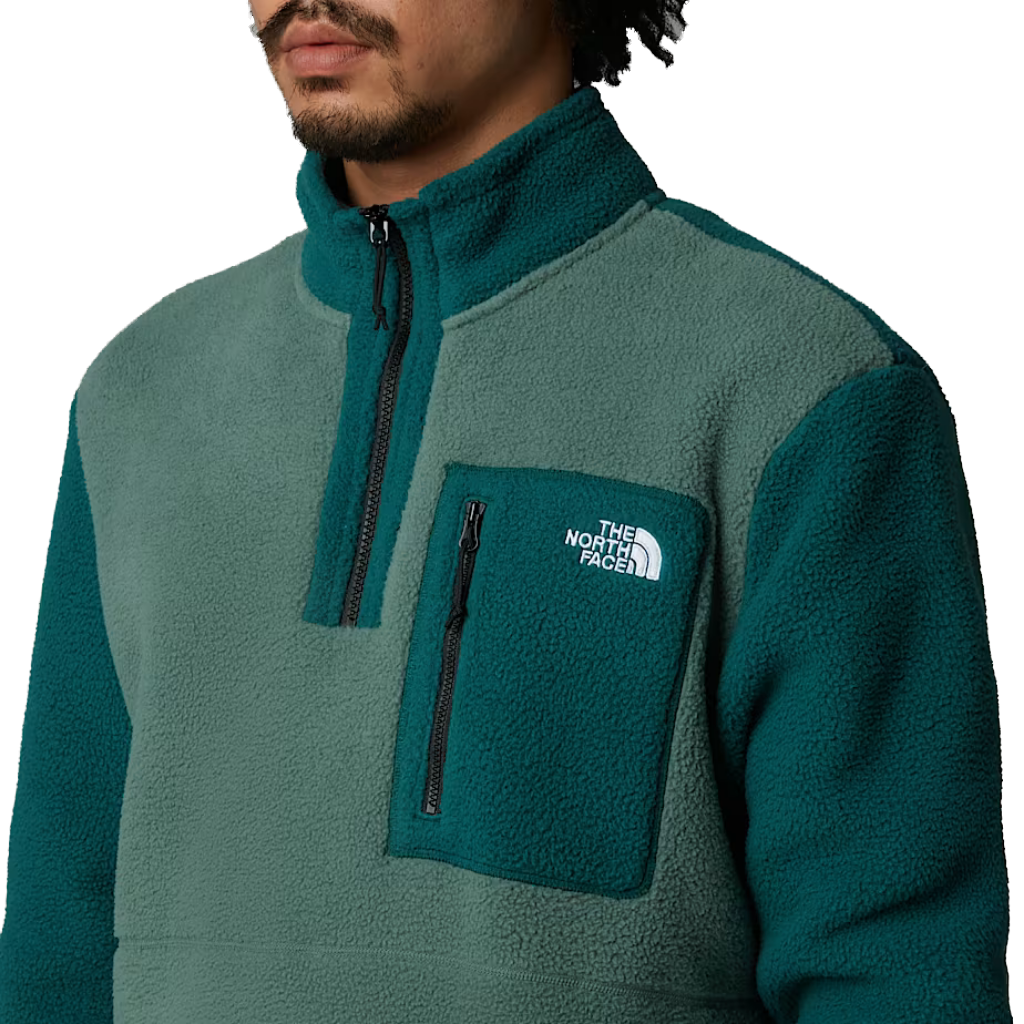 The North Face Men&#39;s Yumiori 1/4 Zip Fleece Duck Green / Deep Nori / TNF Black - Booley Galway