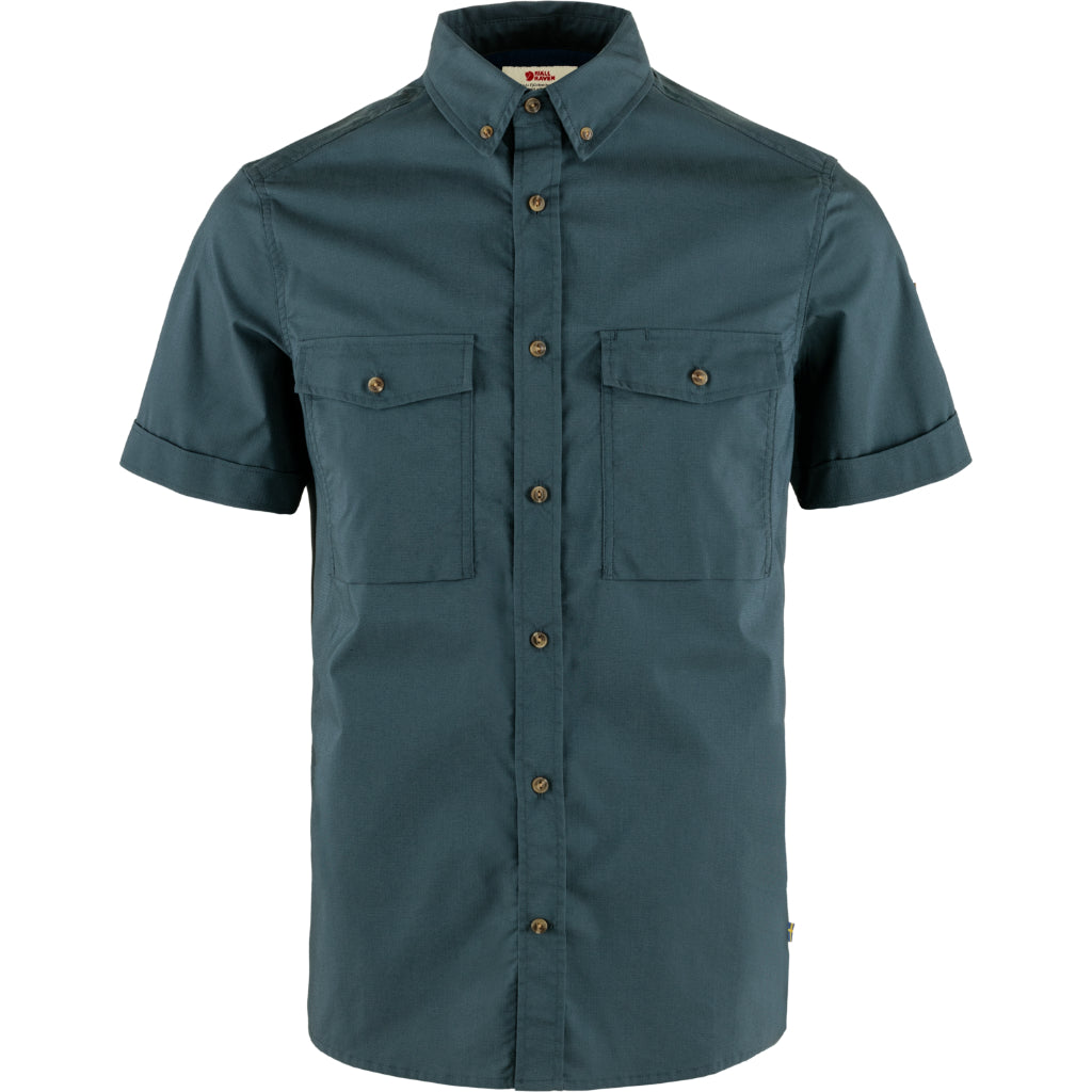 Fjallraven Men&#39;s Ovik Air Stretch S/S Shirt Mountain Blue - Booley Galway