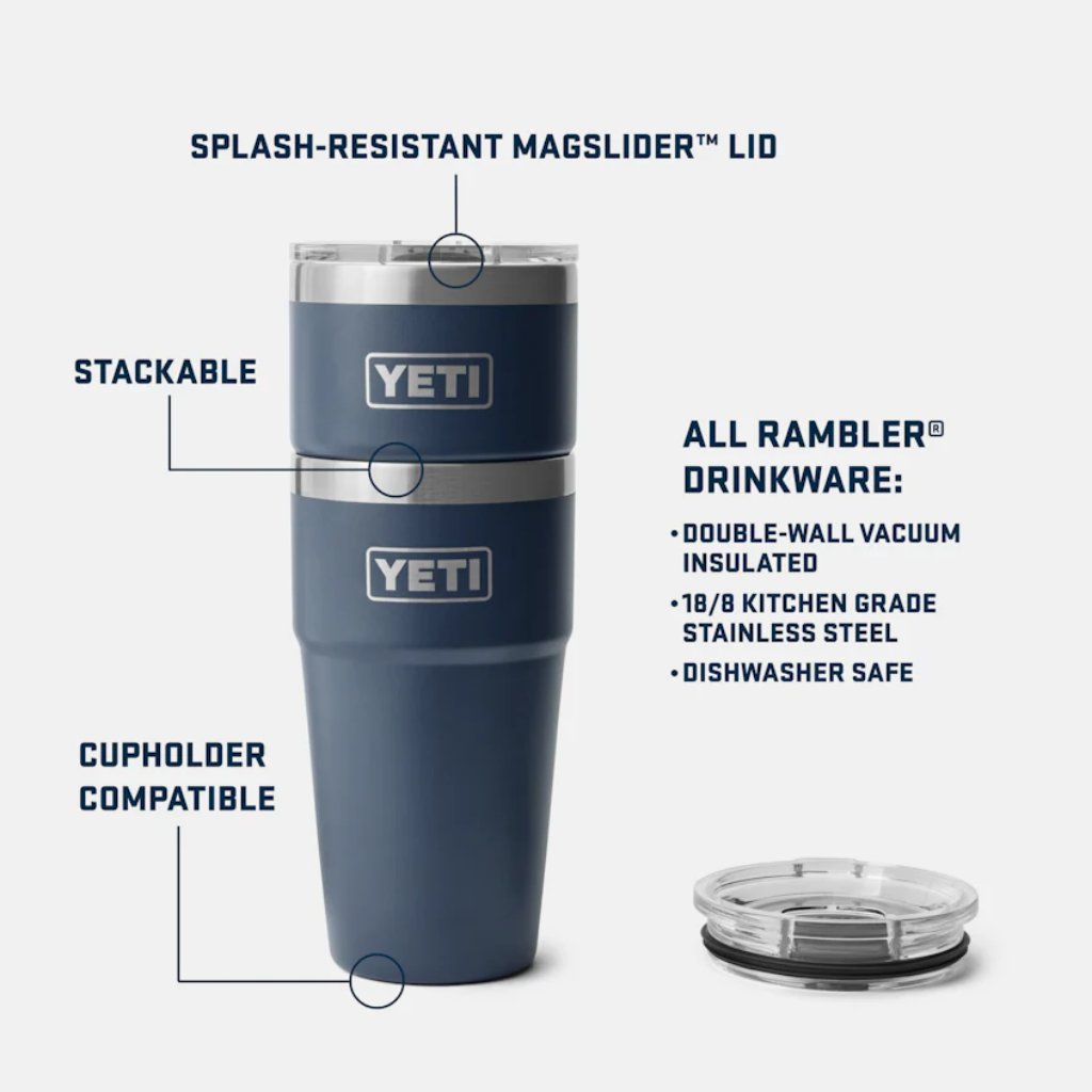 Yeti Rambler 20 oz MagSlider Stackable Cup Navy - Booley Galway