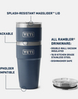 Yeti Rambler 20 oz MagSlider Stackable Cup Navy - Booley Galway