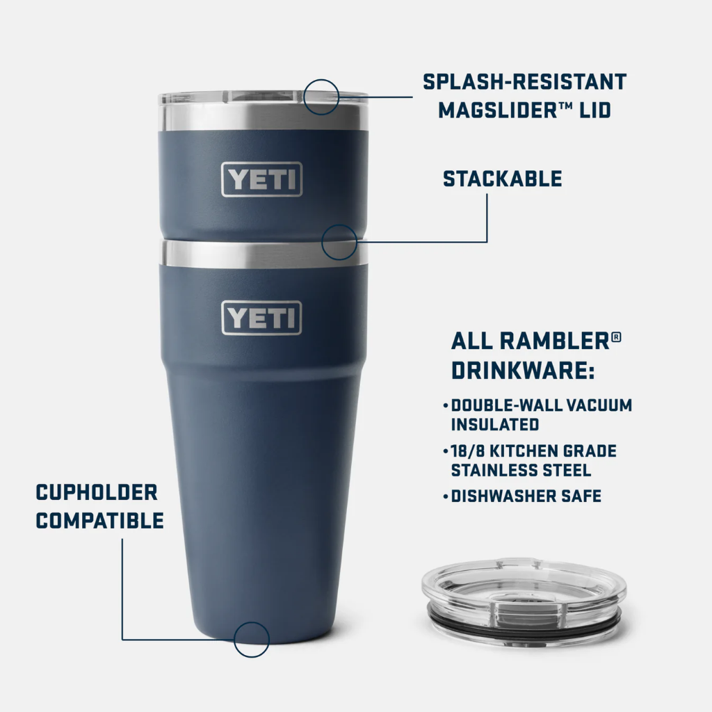 YETI Rambler 30 oz MagSlider Stackable Cup Navy - Booley Galway