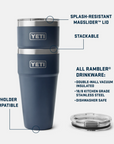 YETI Rambler 30 oz MagSlider Stackable Cup Navy - Booley Galway