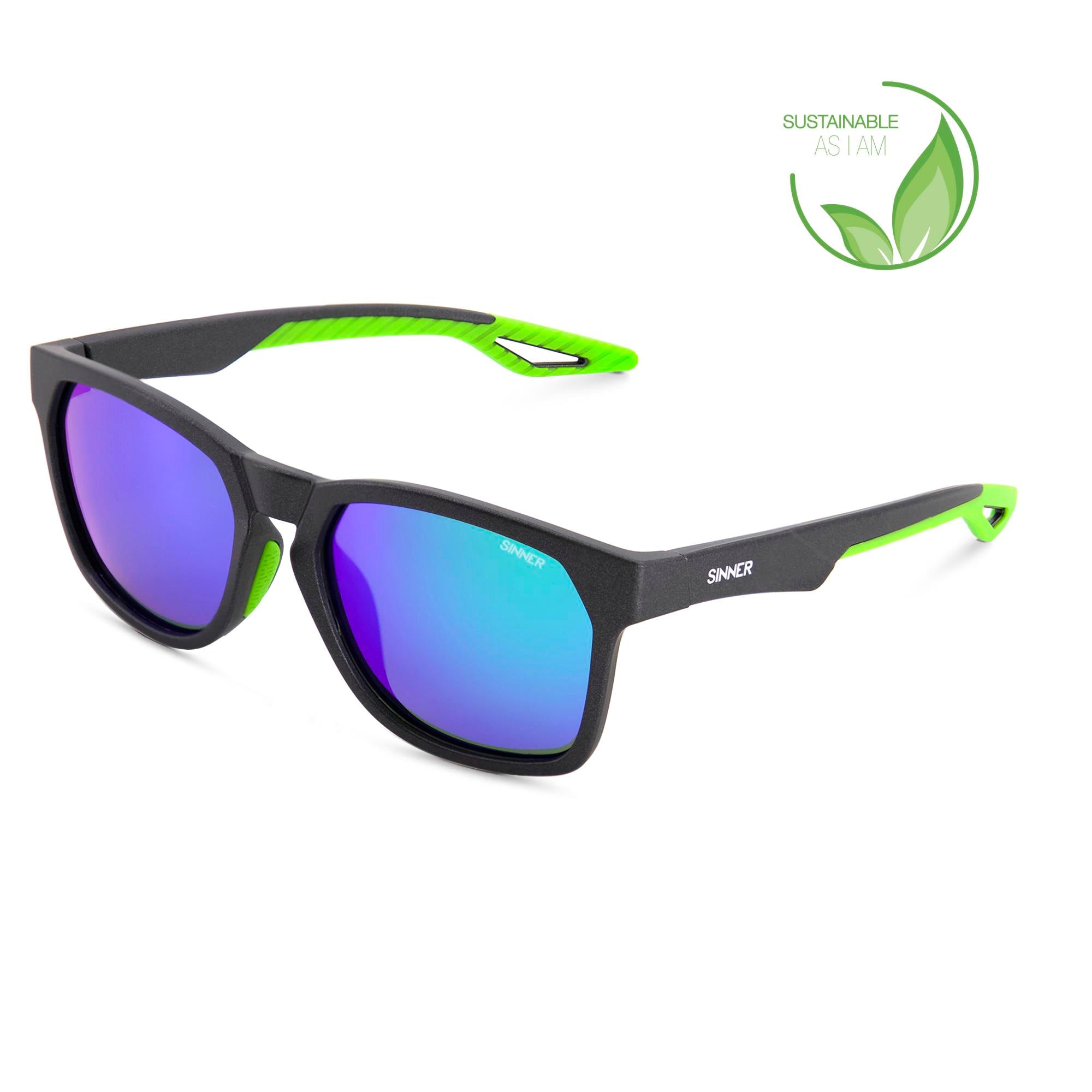 Faveira Sunglasses-Matt Dark Grey-Sintec® Green