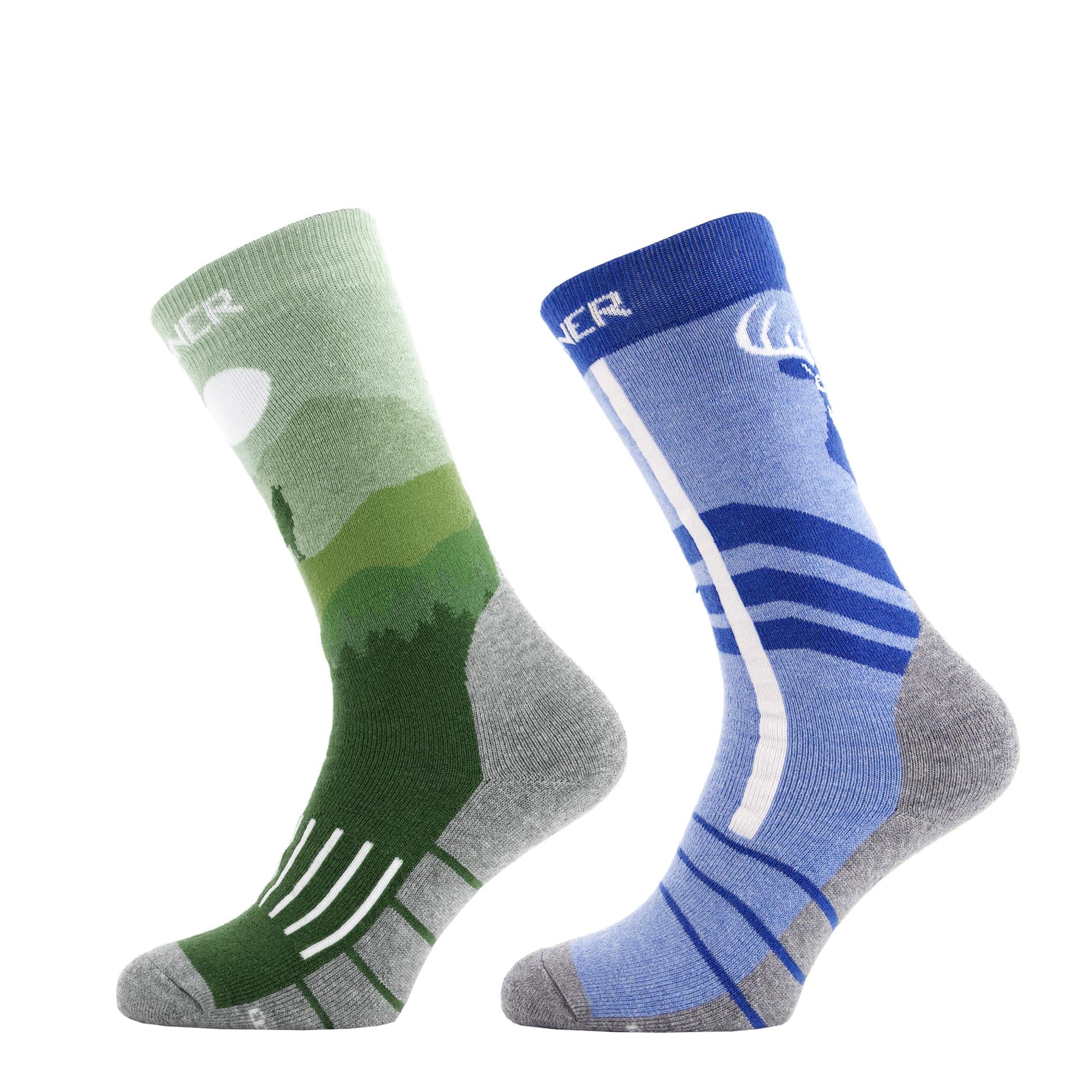 Wildlife Ski Socks Kids Double Pack