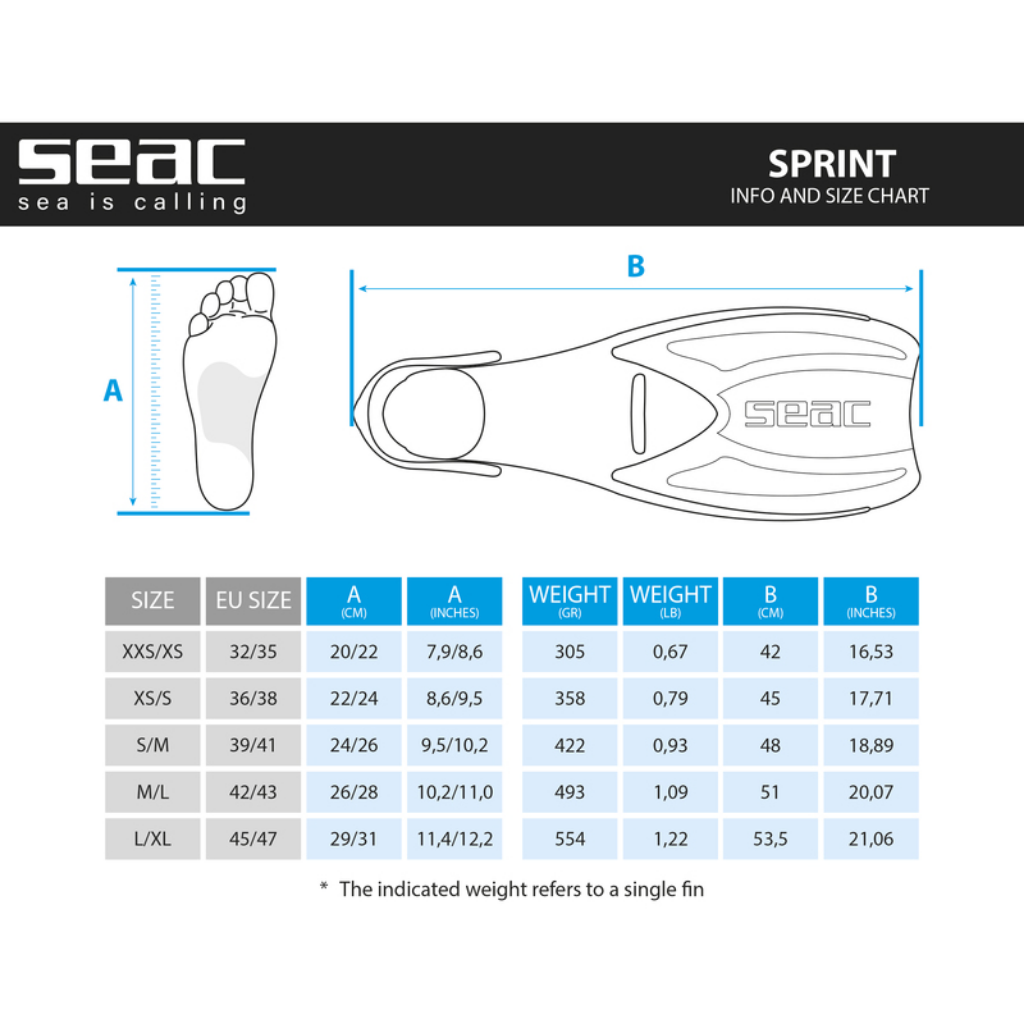 Seac Sprint Fins - Booley Galway