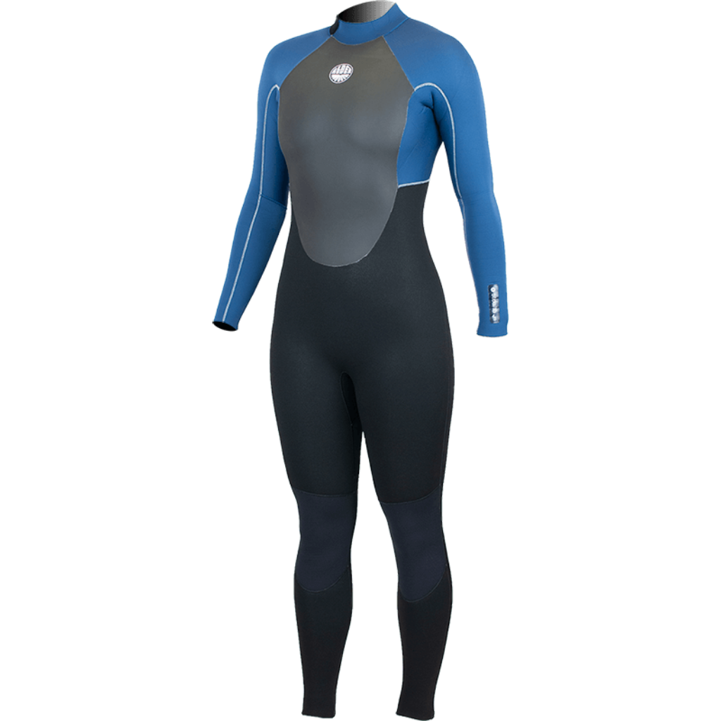 Women's Stealth 5/4/3 Back Zip - Black / Iodine Blue