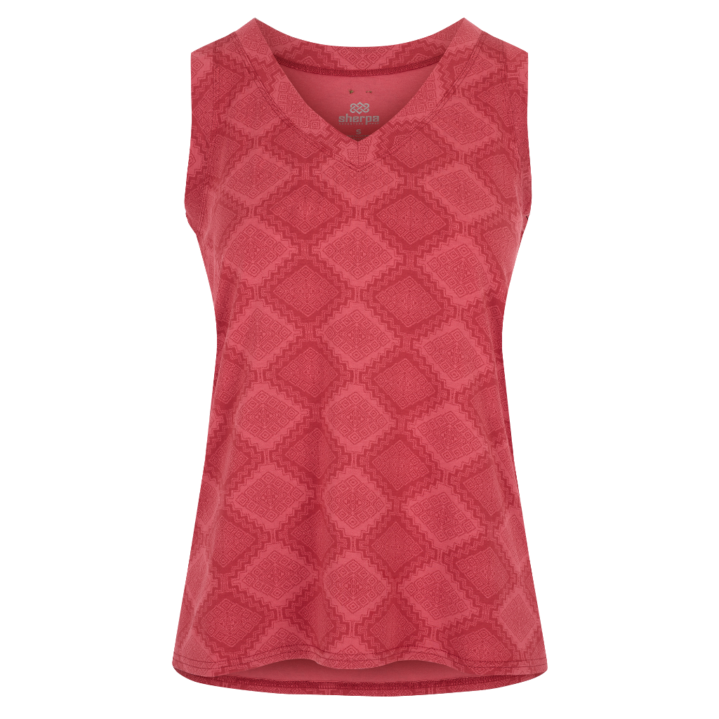Women's Neha V-Neck Tank - Mineral Red Barely There