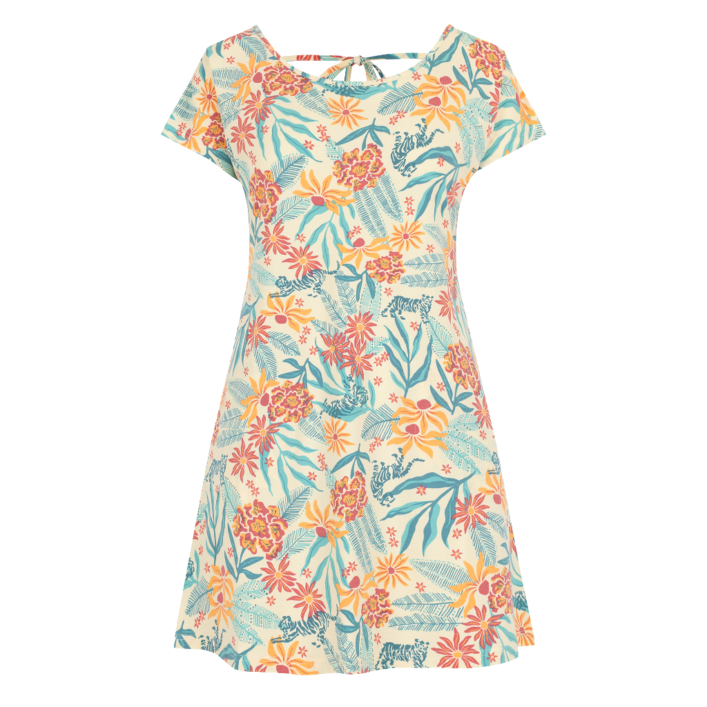 Women's Padma Tie Back Dress - Peetho Tiger Floral