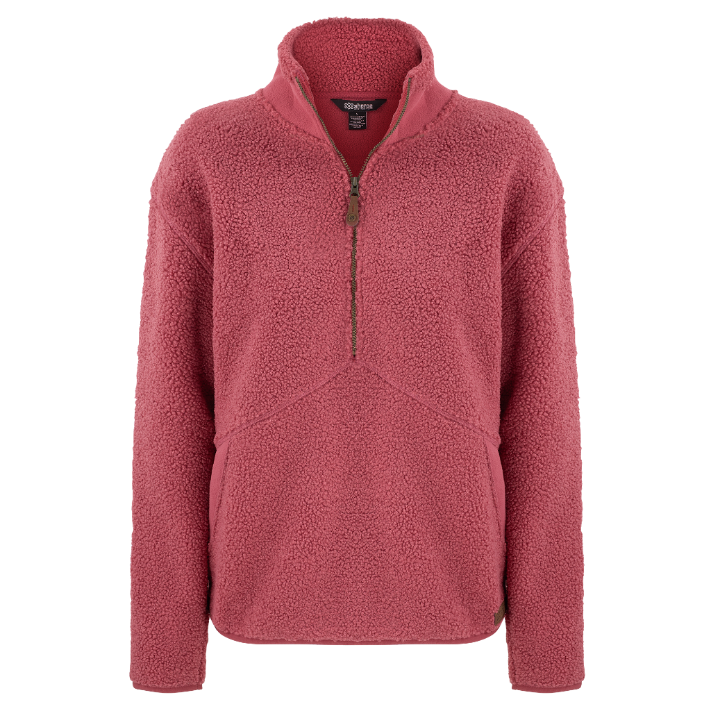 Sherpa Adventure Gear Women&#39;s Chamlang 1/2 Zip Pullover Mineral Red - Booley Galway