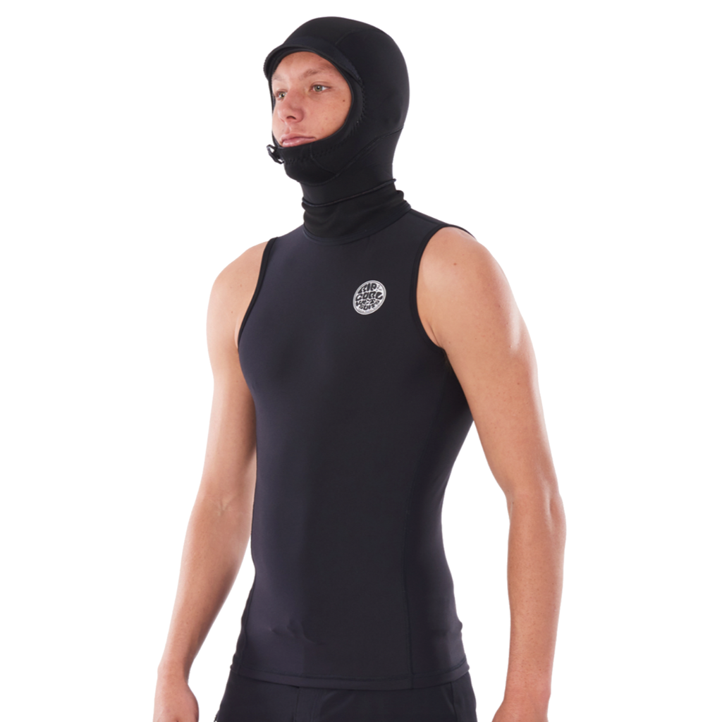 Rip Curl Men&#39;s Flashbomb 0.5 mm Neoprene Hood Vest Black - Booley Galway