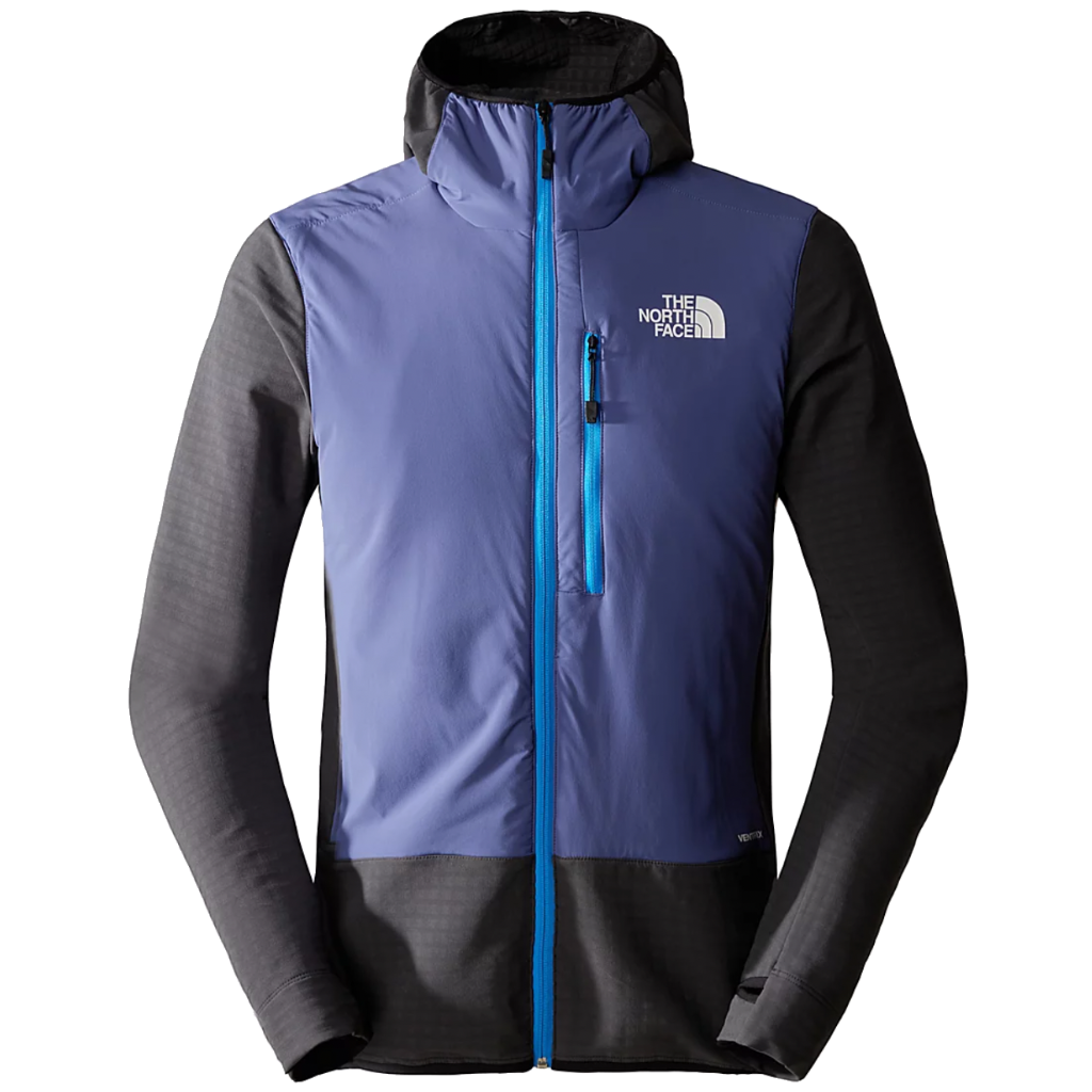 The North Face Men&#39;s Dawn Turn Hybrid Ventrix Hooded Midlayer Asphalt Grey / Cave Blue - Booley Galway