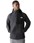 The North Face Men's Athletic Outdoor Softshell Hooded Jacket Asphalt Grey \ TNF Black \ TNF Black - Booley Galway