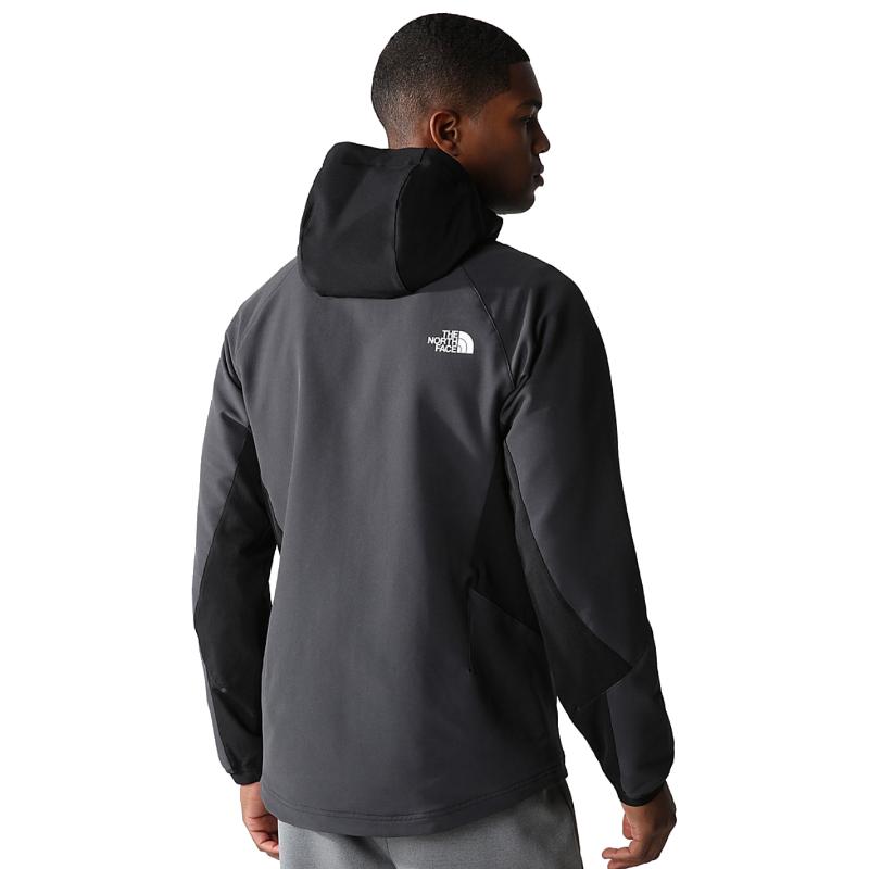 The North Face Men&#39;s Athletic Outdoor Softshell Hooded Jacket Asphalt Grey \ TNF Black \ TNF Black - Booley Galway