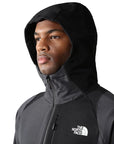 The North Face Men's Athletic Outdoor Softshell Hooded Jacket Asphalt Grey \ TNF Black \ TNF Black - Booley Galway
