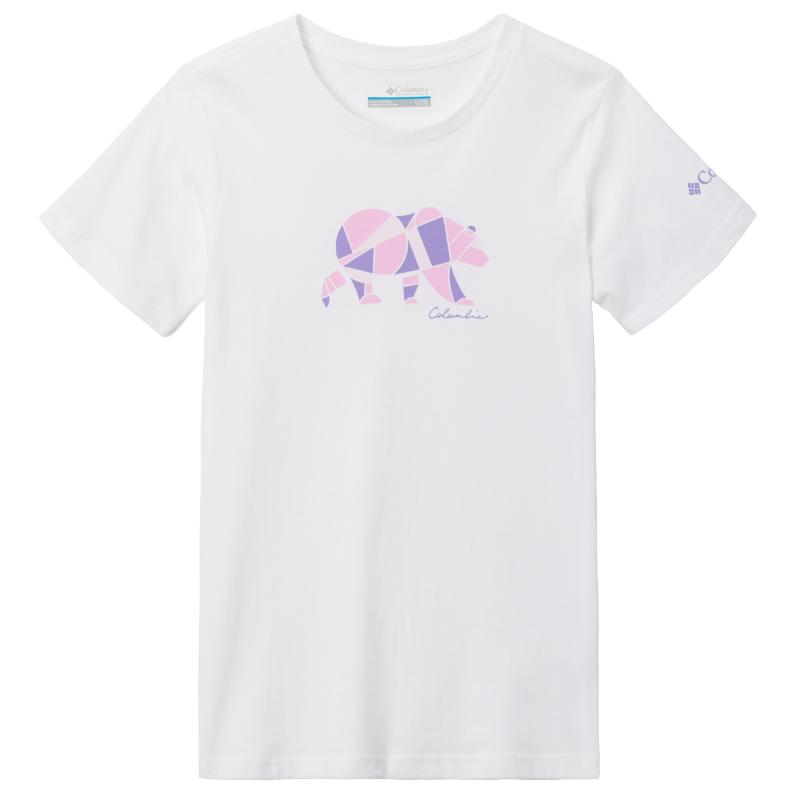Kids Mission Lake Graphic S/S Shirt - White / Geobear