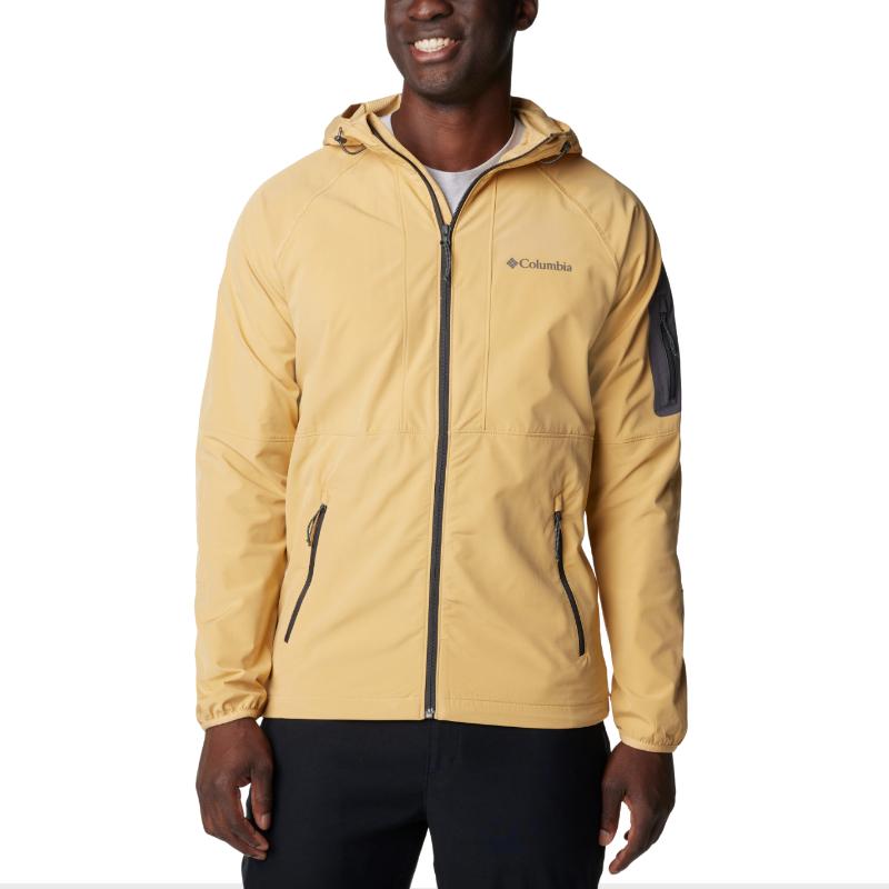 Columbia Men&#39;s Tall Heights Hooded Softshell Light Camel - Booley Galway