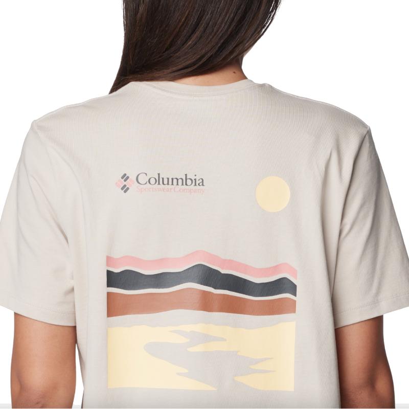 Columbia Women&#39;s Boundless Beauty S/S Tee Dark Stone / Heritage - Booley Galway