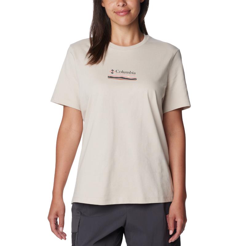 Columbia Women&#39;s Boundless Beauty S/S Tee Dark Stone / Heritage - Booley Galway