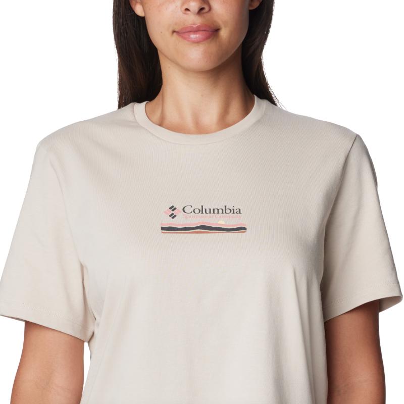 Columbia Women&#39;s Boundless Beauty S/S Tee Dark Stone / Heritage - Booley Galway